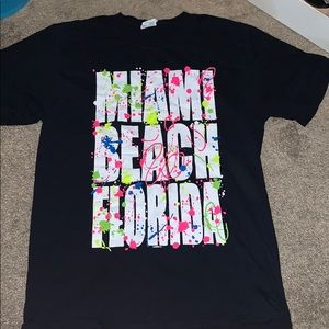 Miami Beach Black Short Sleeve